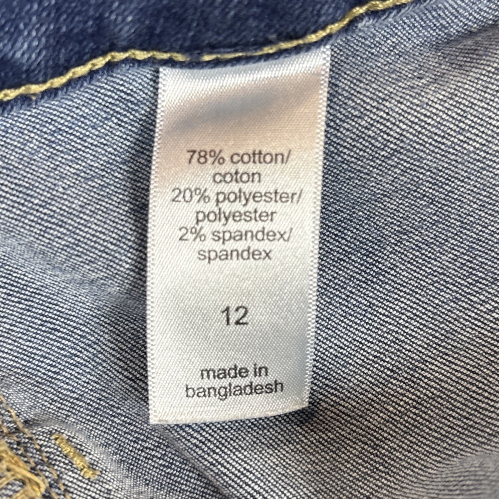 Maurice Cropped Jean Capri Pants Denim Slant Pockets Size 12 - Picture 3 of 9